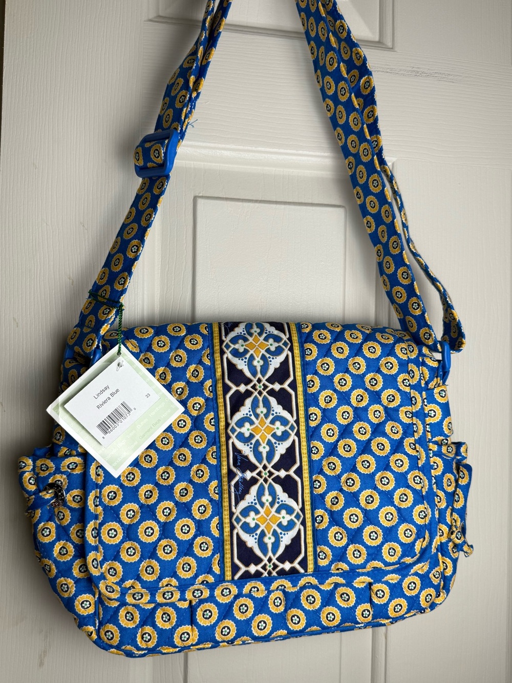 NWT Vera Bradley Riviera Blue Lindsay Shoulder Bag